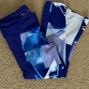 Blue Under Armour Capri Compression Pants